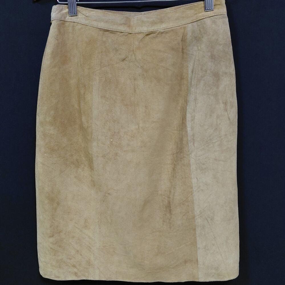 B.B. DAKOTA LEATHERWEAR Tan Pencil Skirt Women Size 9/10